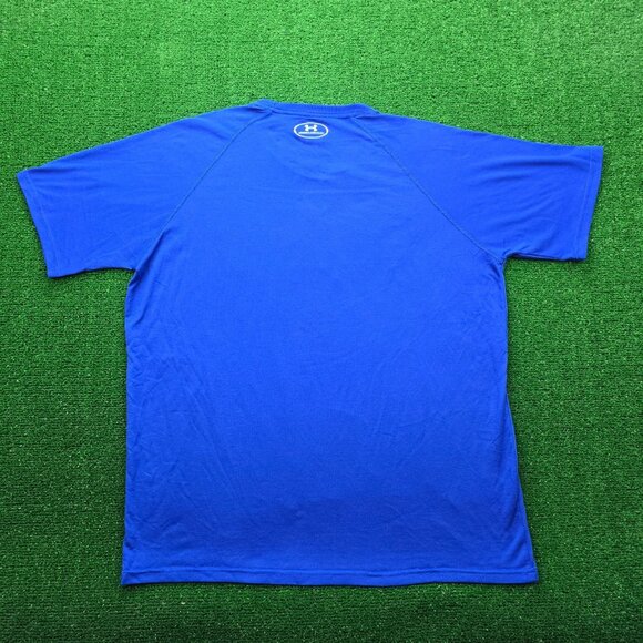Under Armour Tshirt Mens Large Blue Short Sleeve HeatGear‎ Workout Performance - Picture 7 of 7